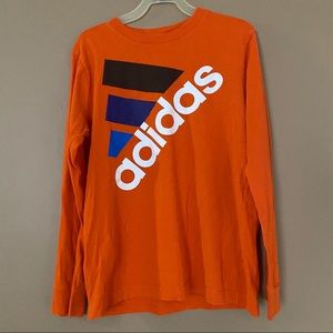 Orange Long sleeve boys Adidas Shirt